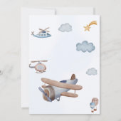 Carte de remerciements de Baby shower des nuages d (Dos)