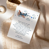 Carte de remerciements de Baby shower des nuages d