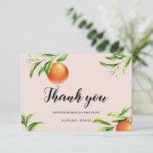 Carte de remerciements de baby shower d'été aux ag (Debout devant)