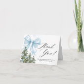 Carte de remerciements de Baby shower d'hiver Blue (Devant)
