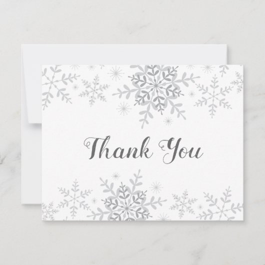 Carte de remerciements de baby shower d'hiver de (Devant)