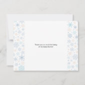 Carte de remerciements de Baby shower d'hiver de P (Dos)