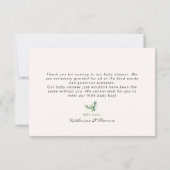 Carte de remerciements de Baby shower Dinosaur (Dos)