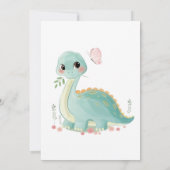 Carte de remerciements de Baby shower Dinosaur Pin (Dos)