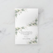 Carte de remerciements de Baby shower d'or Eucalyp (Intérieur)