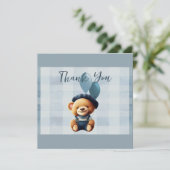 Carte de remerciements de Baby shower d'ours (Debout devant)