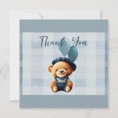 Carte de remerciements de Baby shower d'ours (Devant)