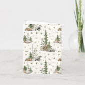 Carte de remerciements de Baby shower d'ours rusti (Dos)