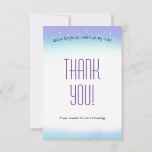 Carte de remerciements de Baby shower doux