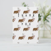 Carte de remerciements de Baby shower du bois de B (Debout devant)