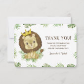 Carte de remerciements de Baby shower du roi Lion (Devant)