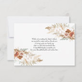 Carte de remerciements de Baby shower en herbe Pam (Dos)