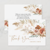 Carte de remerciements de Baby shower en herbe Pam (Devant / Derrière)