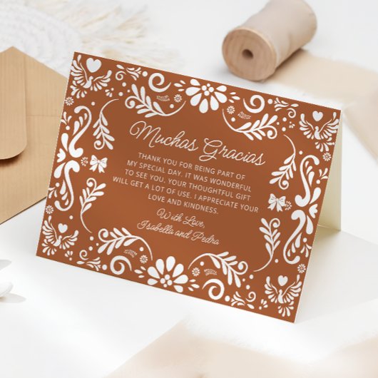 Carte de remerciements de Baby shower en terre cui