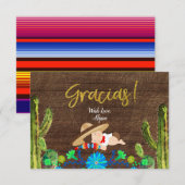 Carte de remerciements de Baby shower Fiesta Boy M (Devant / Derrière)