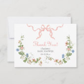 Carte de remerciements de Baby shower fleur sauvag (Devant)