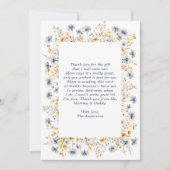 Carte de remerciements de Baby shower Fleur sauvag (Devant)