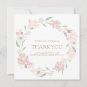 Carte de remerciements de Baby shower floral (Devant)