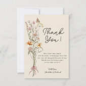 Carte de remerciements de Baby shower Floral Boho  (Devant)