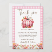 Carte de remerciements de Baby shower floral citro (Devant)
