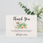 Carte de remerciements de Baby shower floral de Ca (Debout devant)