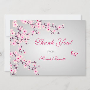 Carte de remerciements de Baby shower Floral Fleur