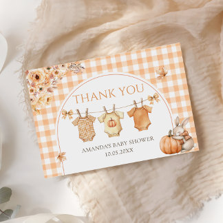 Carte de remerciements de Baby shower Floral Petit