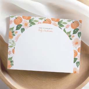 Carte de remerciements de Baby shower Floral Petit