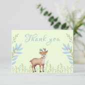 Carte de remerciements de Baby shower garçon Cute (Debout devant)