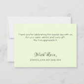 Carte de remerciements de Baby shower garçon Cute (Dos)