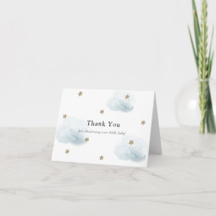 Carte de remerciements de Baby shower Gold Stars &