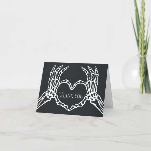 Carte de remerciements de Baby shower gothique de (Devant)