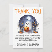 Carte de remerciements de Baby shower Halloween Li (Devant)