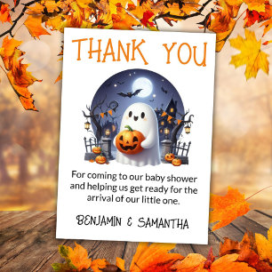 Carte de remerciements de Baby shower Halloween Li