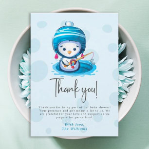 Carte de remerciements de Baby shower Icy Blue Pen