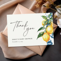 Carte de remerciements de Baby shower italien au c