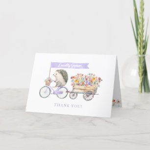 Carte de remerciements de Baby shower Lavender Hed