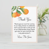 Carte de remerciements de Baby shower Little Cutie (Debout devant)