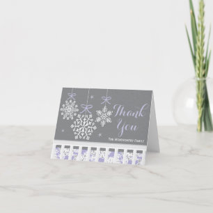 Carte de remerciements de Baby shower mobile Purpl