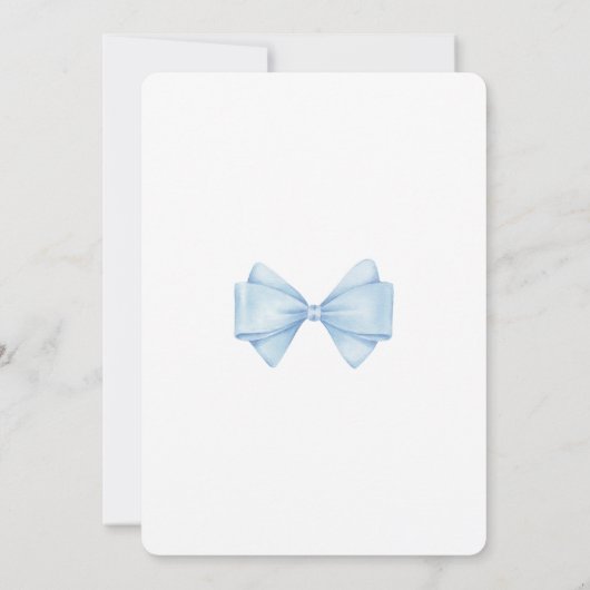 Carte de remerciements de Baby shower moderne Blue (Dos)