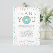 Carte de remerciements de Baby shower moderne Saup (Debout devant)