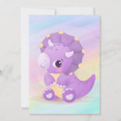 Carte de remerciements de Baby shower mou Dinosaur (Dos)