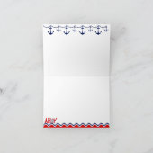 Carte de remerciements de Baby shower nautique (Intérieur)