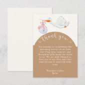 Carte de remerciements de Baby shower neutre (Devant / Derrière)