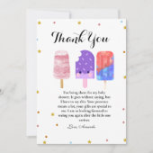 Carte de remerciements de Baby shower neutre Popsi (Devant)