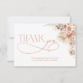 Carte de remerciements de Baby shower Pampas Grass (Devant)