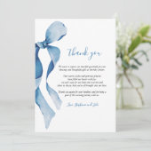 Carte de remerciements de Baby shower Pastel Blue  (Debout devant)