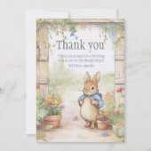 Carte de remerciements de Baby shower Peter Rabbit (Devant)