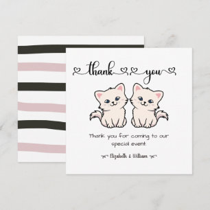 Carte de remerciements de Baby shower pour fille j