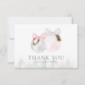 Carte de remerciements de Baby shower pour filles  (Devant)